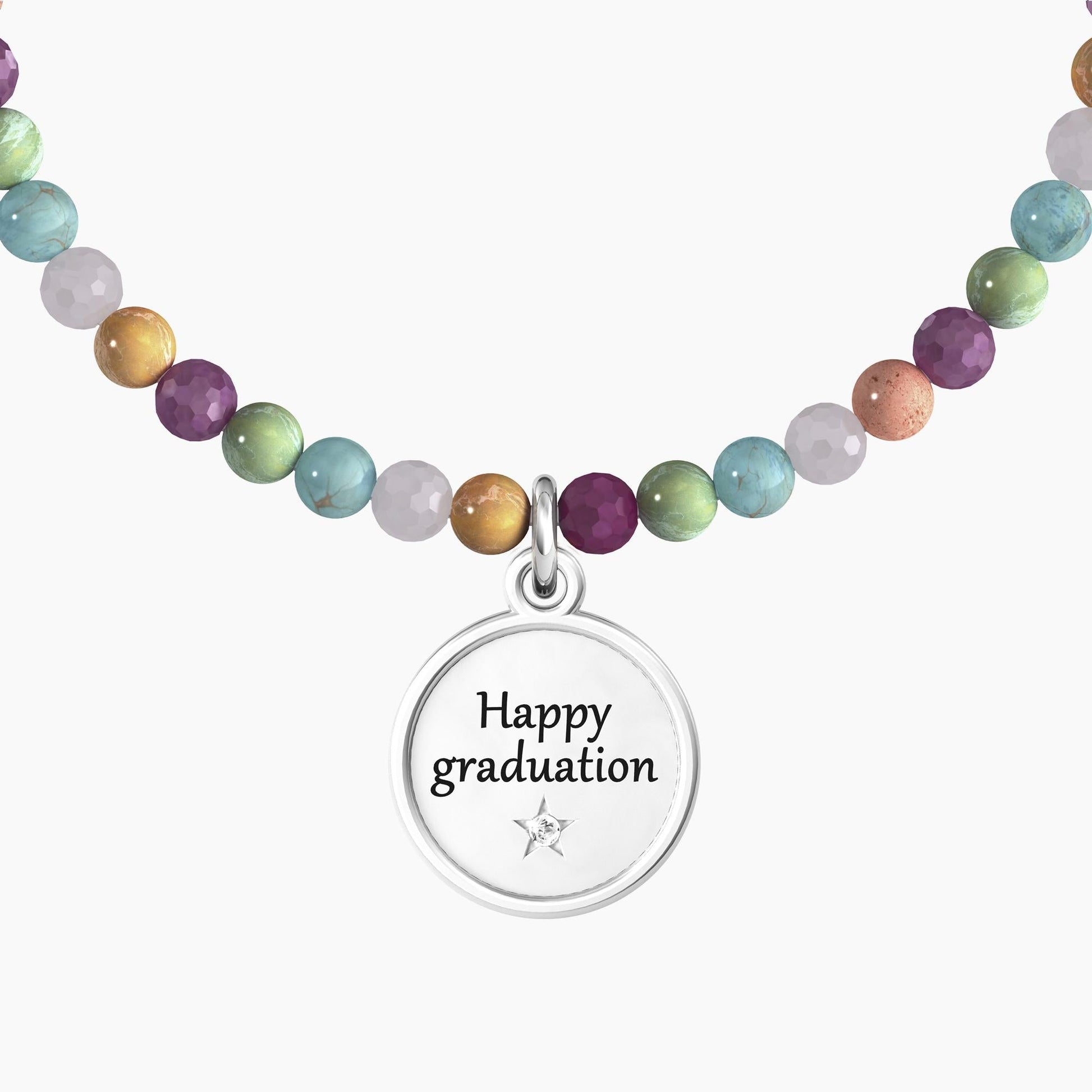Bracciale laurea con pietre multicolor e ciondolo - STELLA | HAPPY GRADUATION - 732164 - Simmi Gioiellerie -Bracciali