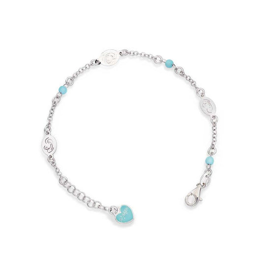 Bracciale Madonna Col Bambino Celeste - BRMB - Simmi Gioiellerie -Bracciali