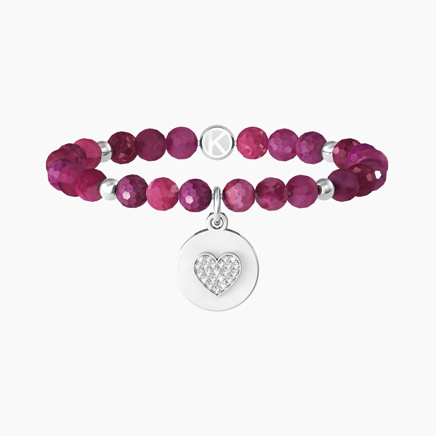 Bracciale maestra con agata fucsia e cuore - CUORE | VIVA LA MAESTRA! - 732162 - Simmi Gioiellerie -Bracciali