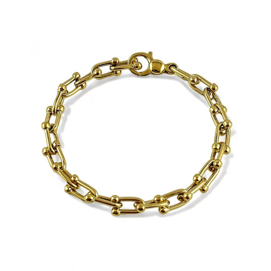 Bracciale maglia grande in oro - Simmi Gioiellerie -Bracciali