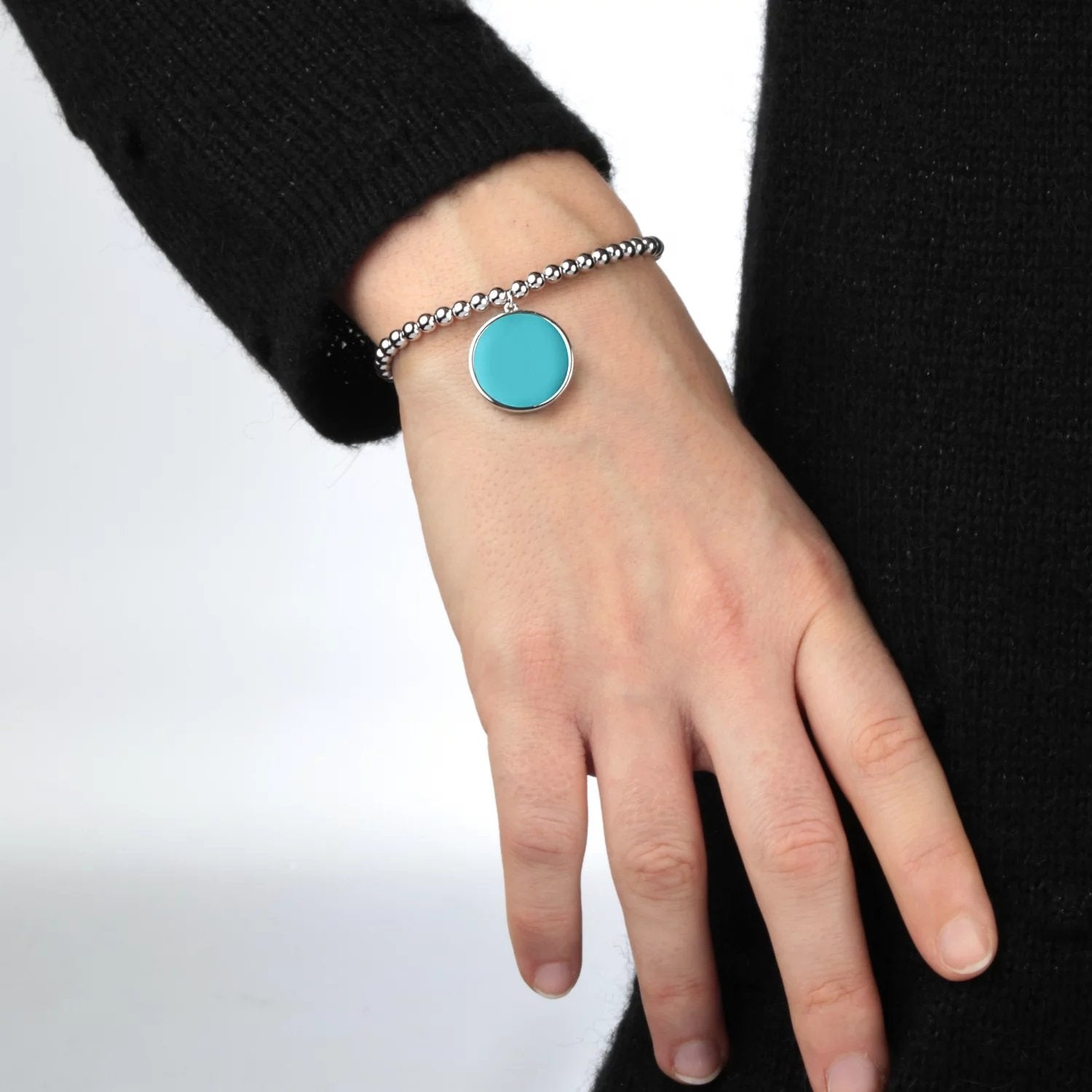 Bracciale Morellato Donna In Acciaio Con Perle Di Agata Colorate, Chiusura A Moschettone, 19 Cm