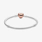 Bracciale Pandora Moments con maglia snake e chiusura con cuore e pavé - 586292CZ - Simmi gioiellerie -Bracciale