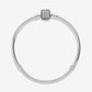 Bracciale Pandora Moments con maglia snake e chiusura con pavé scintillante - 590723CZ - Simmi gioiellerie -Bracciale