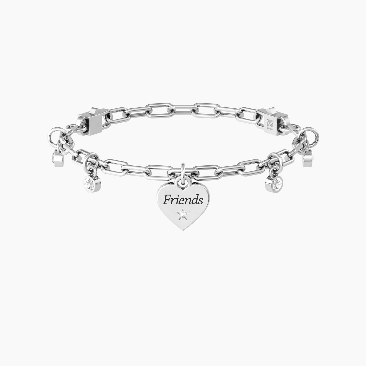 Bracciale regolabile amica con cristalli e ciondolo cuore - CUORE | FRIENDS - 732214 - Simmi Gioiellerie -Bracciali