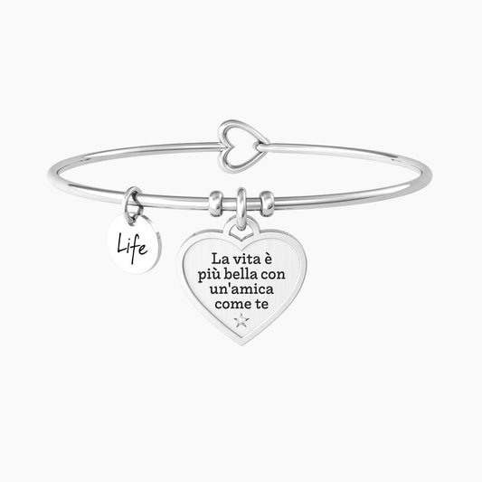 Bracciale rigido amica con ciondolo cuore - AMICA | VITA - 732224 - Simmi Gioiellerie -Bracciali