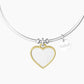 Bracciale rigido con ciondolo a cuore e rifinitura oro - CUORE | IN MY LIFE - 732081 - Simmi Gioiellerie -Bracciali