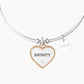 Bracciale rigido con simbolo infinito e rifinitura borchiata CUORE |INFINITO - 732074 - Simmi Gioiellerie -Bracciali