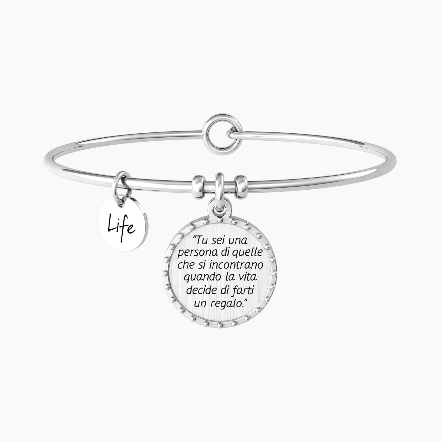 Bracciale rigido donna con frase c. dickens TU SEI UNA PERSONA… CHARLES DICKENS - 732124 - Simmi Gioiellerie -Bracciali