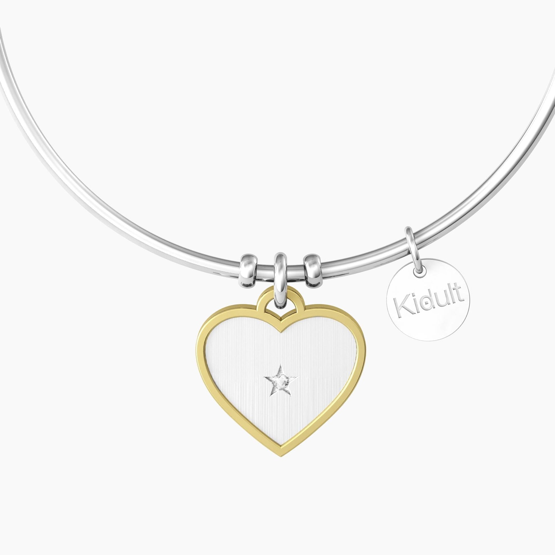 Bracciale rigido sorella con ciondolo e frase - 732137 - Simmi Gioiellerie -Bracciali