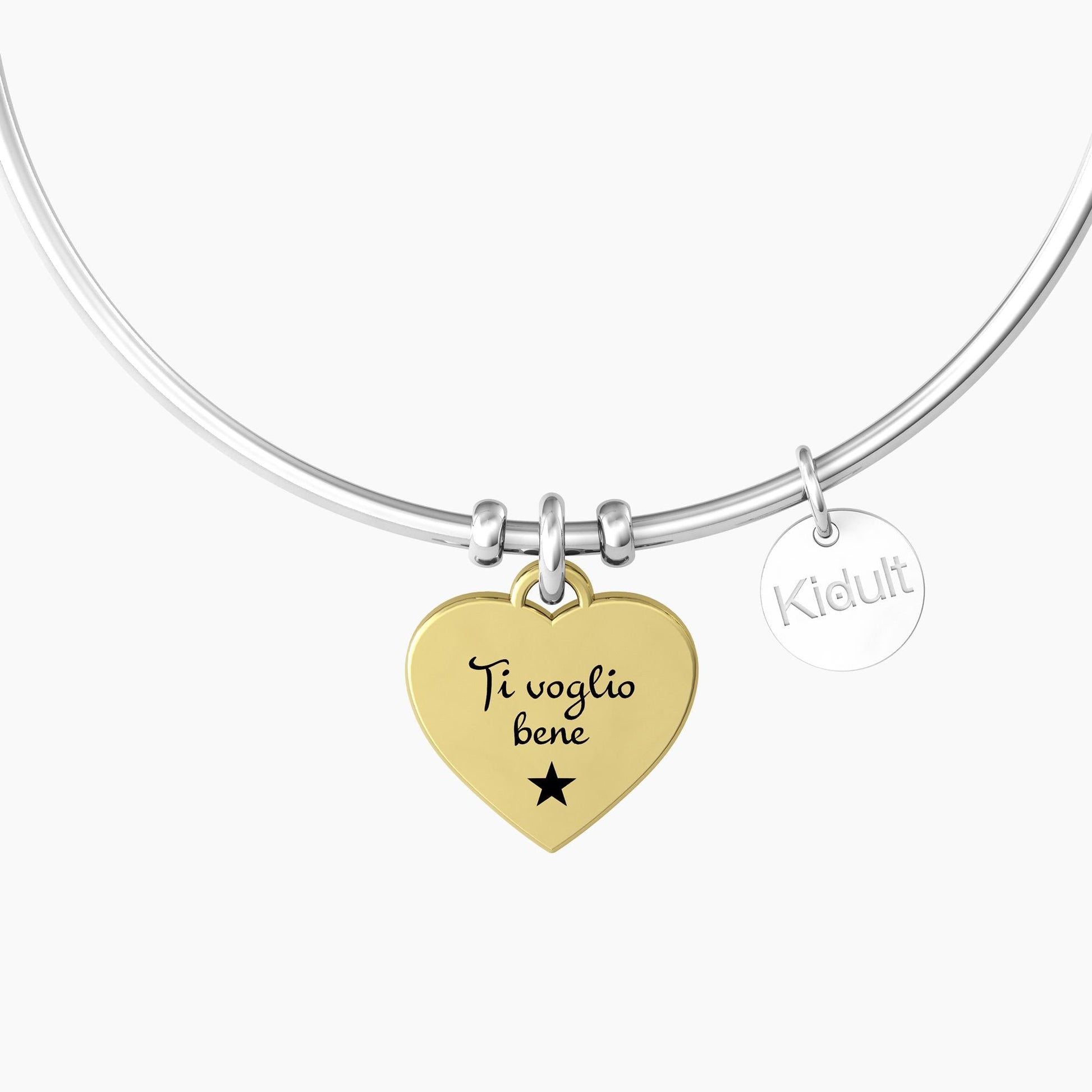Bracciale rigido zia con ciondolo cuore - CUORE | ZIA TI VOGLIO BENE - 732228 - Simmi Gioiellerie -Bracciali