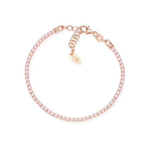 Bracciale Tennis Rosè Zirconi Bianchi - BTRBR16 - Simmi Gioiellerie -Bracciali