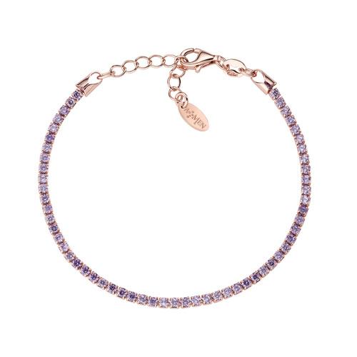 Bracciale Tennis Rosè Zirconi Lilla - BTRLI16 - Simmi Gioiellerie -Bracciali