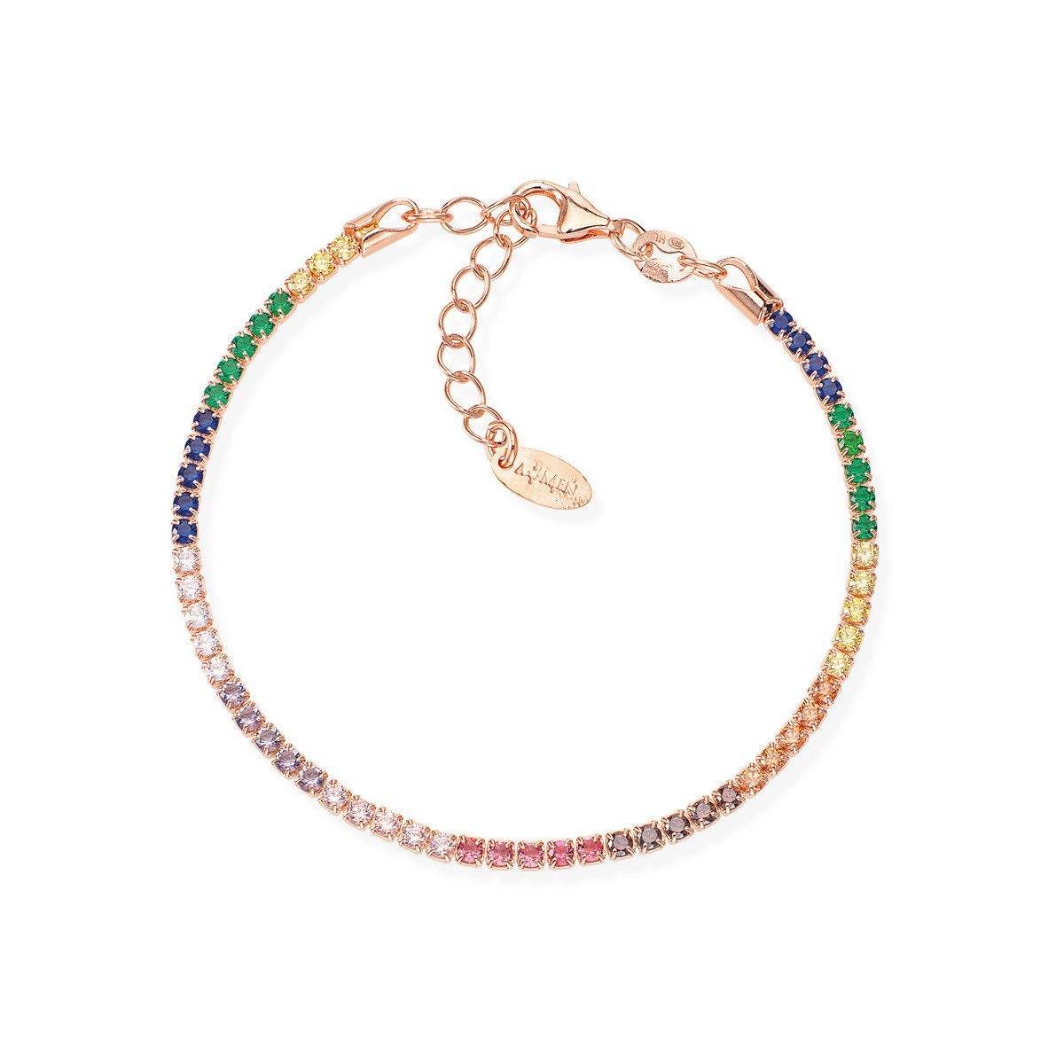 Bracciale Tennis Rosè Zirconi Multicolor - BTRM - Simmi gioiellerie -Bracciale