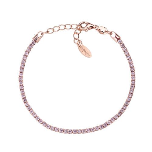 Bracciale Tennis Rosè Zirconi Rosa - BTRRO16 - Simmi Gioiellerie -Bracciali