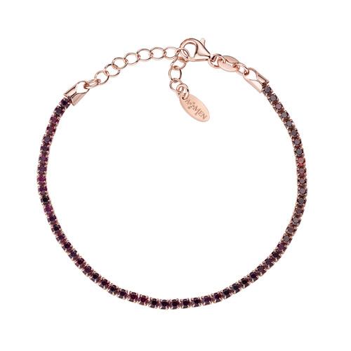 Bracciale Tennis Rosè Zirconi Rubino - BTRRU16 - Simmi Gioiellerie -Bracciali