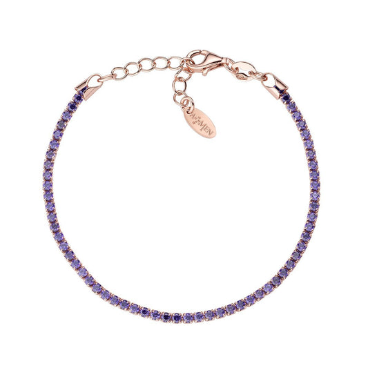 Bracciale Tennis Rosè Zirconi Viola - BTRVI16 - Simmi Gioiellerie -Bracciali