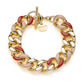 Bracciale Unoaerre groumette smalto beige e bordeaux - 2183 - Simmi Gioiellerie -Bracciali