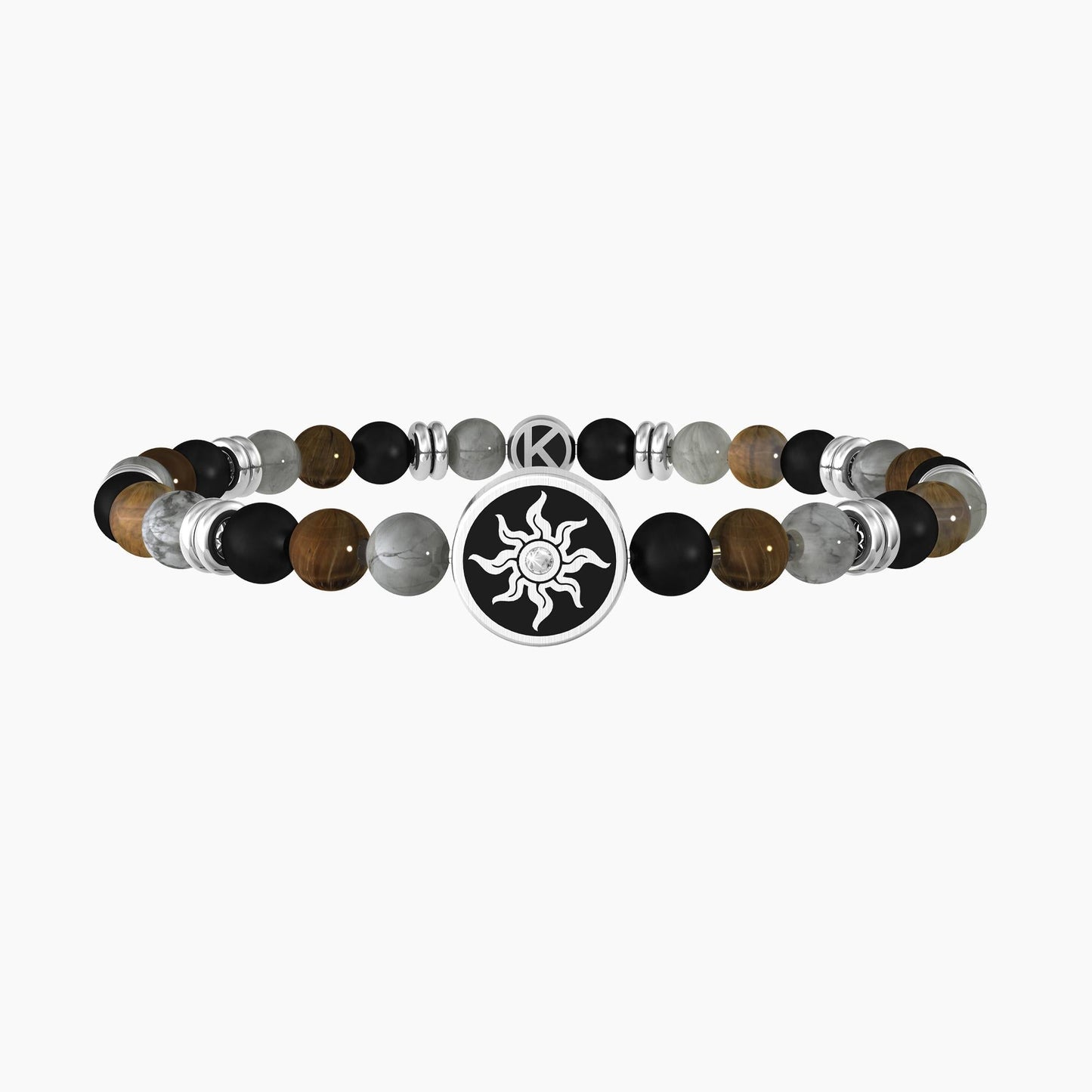 Bracciale uomo con pietre naturali multicolor, cristalli e sole - SOLE | NEW BEGINNING - 732257 - Simmi Gioiellerie -Bracciali