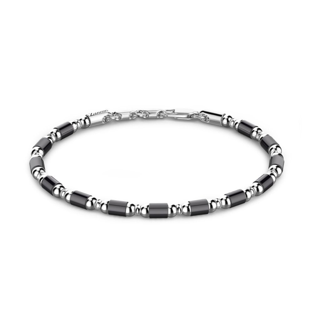 Bracciale Zancan morbido in argento a sfere ed elementi tubolari - ESB191 - Simmi Gioiellerie -Bracciali