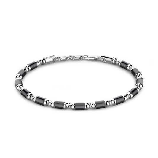 Bracciale Zancan morbido in argento a sfere ed elementi tubolari - ESB191 - Simmi Gioiellerie -Bracciali