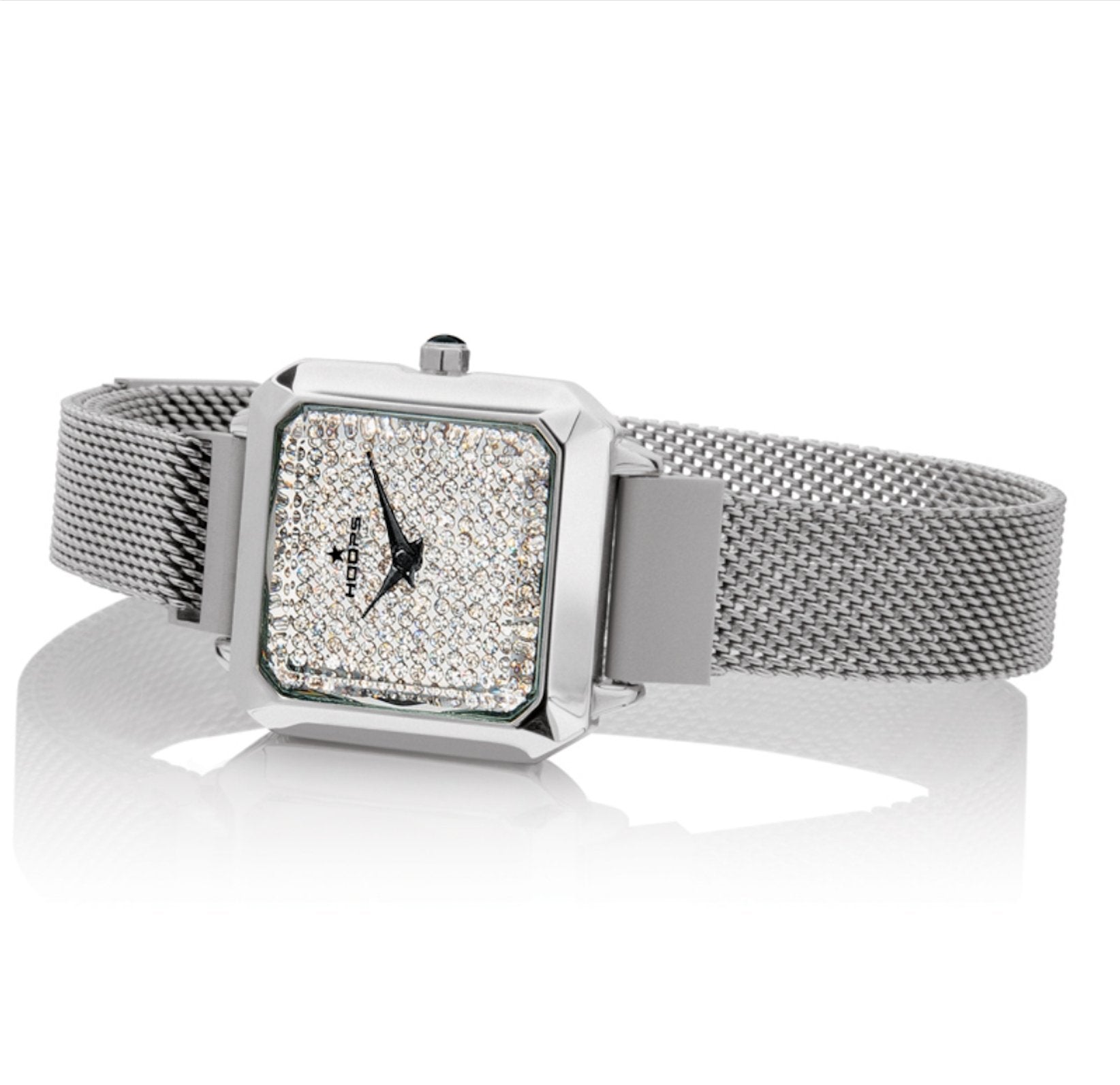 CARRÈ SILVER FULL PAVÈ - Simmi Gioiellerie -Orologi