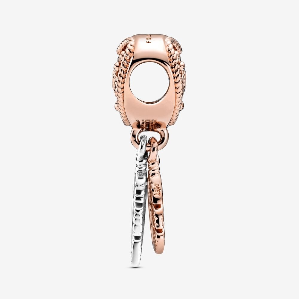 Charm Acchiappasogni con piume e cuore openwork - 789068c00 - Simmi gioiellerie -Charm