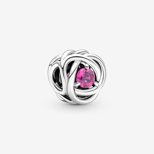Charm Cerchio Eterno Rosa Ottobre - 790065C05 - Simmi Gioiellerie -Charm