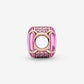 Charm con pietra cabochon ovale rosa - 789309C02 - Simmi Gioiellerie -Charm