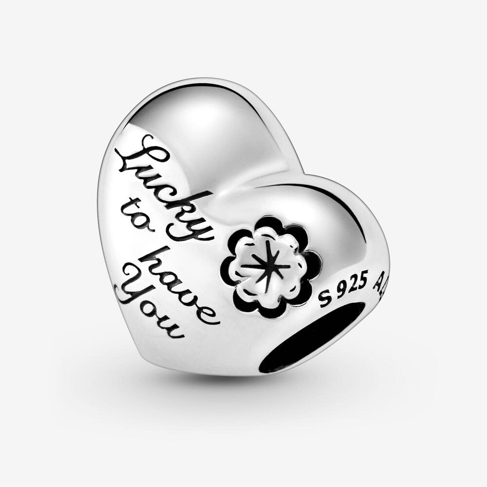 Charm Cuore e quadrifoglio - 799364c00 - Simmi Gioiellerie -Charm