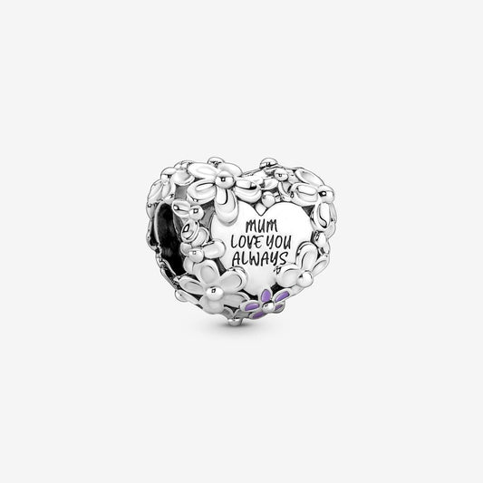 Charm Cuore Floreale - 791155C01 - Simmi Gioiellerie -Charm