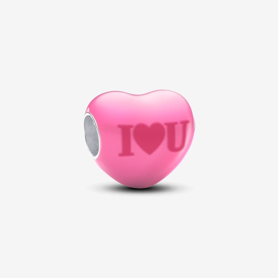 Charm Cuore Messaggio d'Amore che Cambia Colore - 793087C01 - Simmi Gioiellerie -Charm