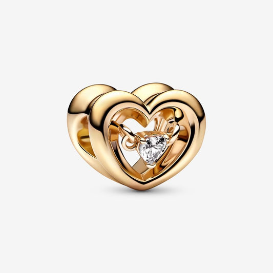 Charm Cuore Splendente con Pietra - 762493C01 - Simmi Gioiellerie -Charm