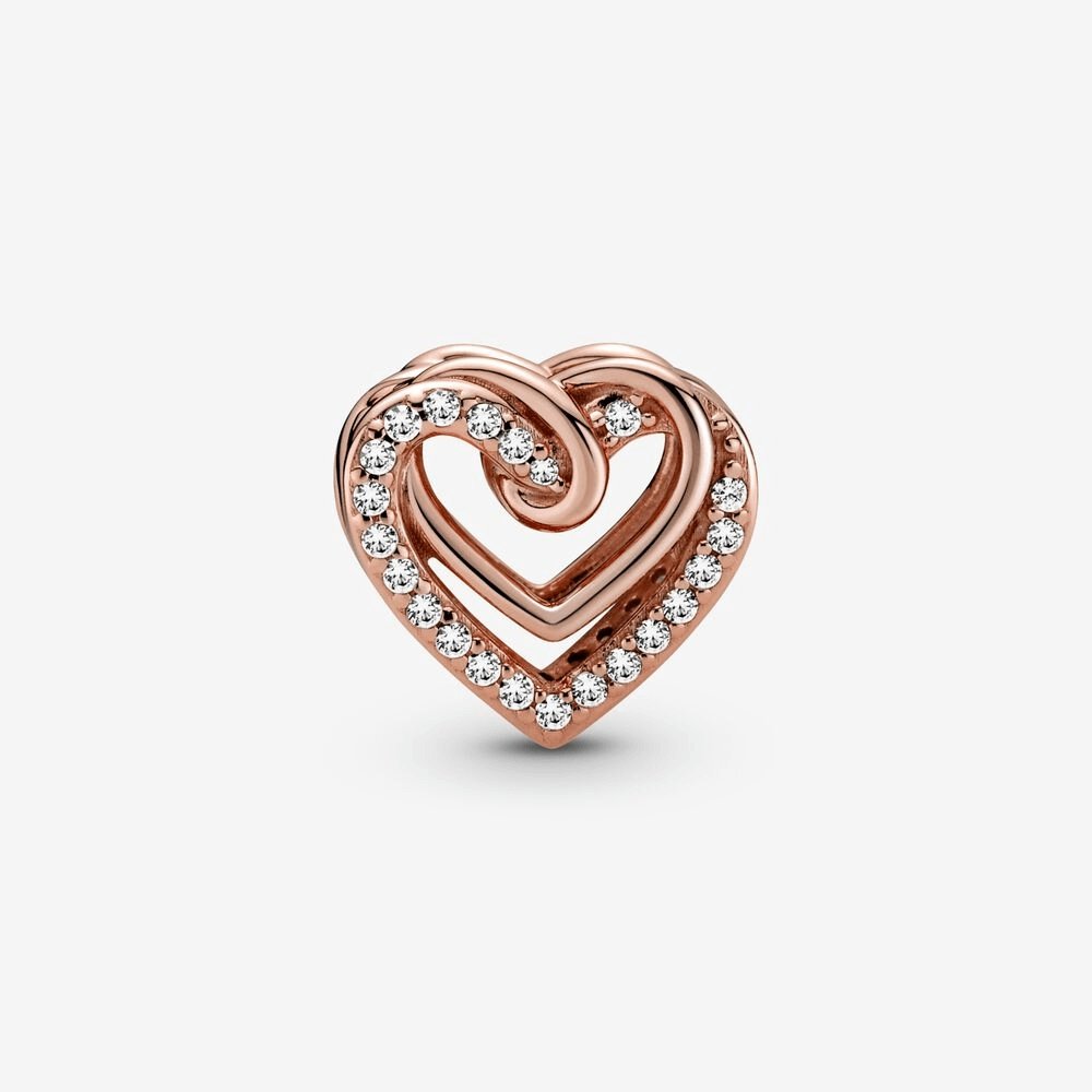 Charm Cuori intrecciati scintillante - 789270C01 - Simmi Gioiellerie -Charm