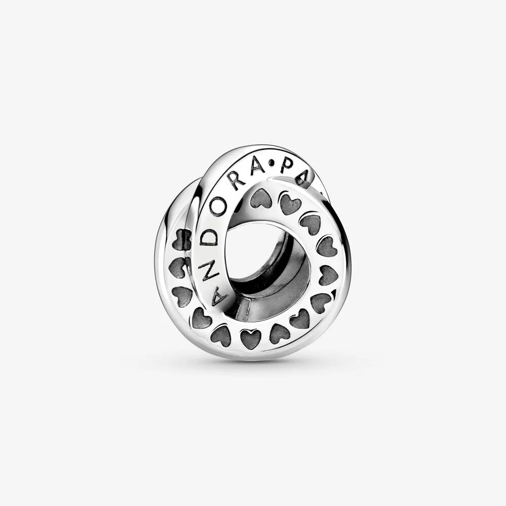 Charm distanziatore con logo e fasce con cuori - 799035C00 - Simmi Gioiellerie -Charm