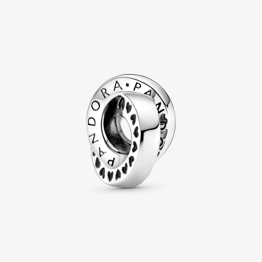 Charm distanziatore con logo e fasce con cuori - 799035C00 - Simmi Gioiellerie -Charm