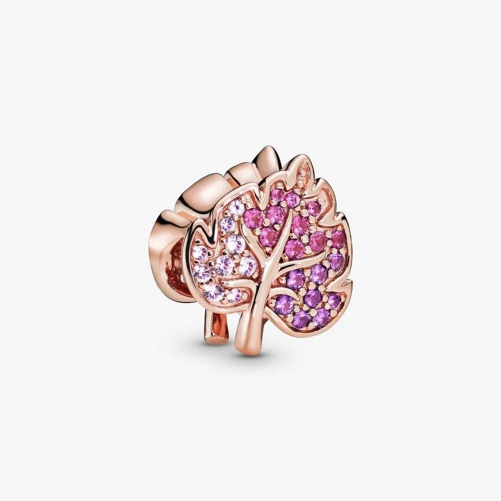 Charm Foglia Scintillante in Pavé - 788322NPMMX - Simmi Gioiellerie -Charm