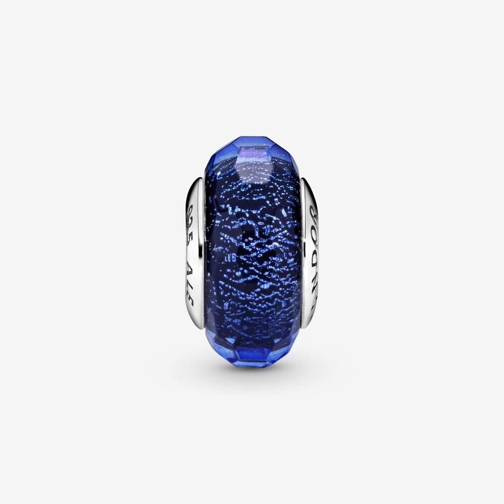 Charm in vetro di Murano blu sfaccettato - 791646 - Simmi Gioiellerie -Charm