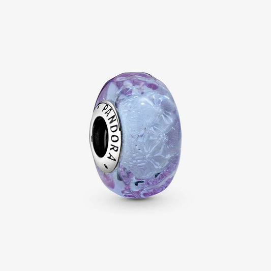 Charm in vetro di Murano color lavanda con onde - 798875C00 - Simmi Gioiellerie -Charm