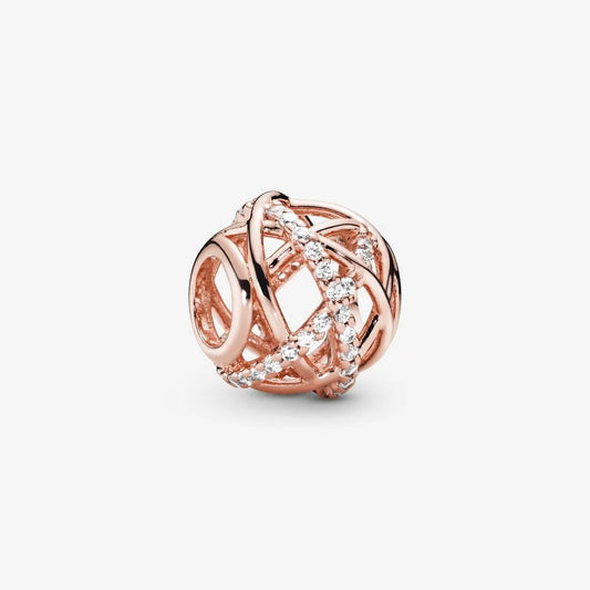 Charm linee intrecciate e scintillanti - 781388CZ - Simmi Gioiellerie -Charm