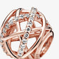 Charm linee intrecciate e scintillanti - 781388CZ - Simmi Gioiellerie -Charm