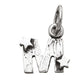Charm "M" Con Stelle - 06657 - Simmi Gioiellerie -Charm