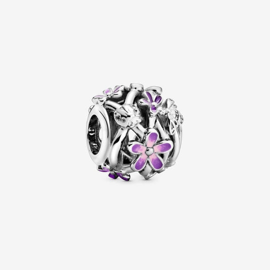 Charm Margherita viola con lavorazione openwork - 798772C02 - Simmi gioiellerie -Charm