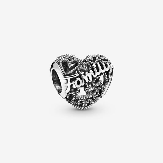 Charm Openwork Cuore della Famiglia - 798571C00 - Simmi Gioiellerie -Charm