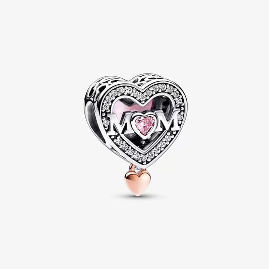 Charm Openwork Mamma con Cuore Pendente - 782653C01 - Simmi Gioiellerie -Charm
