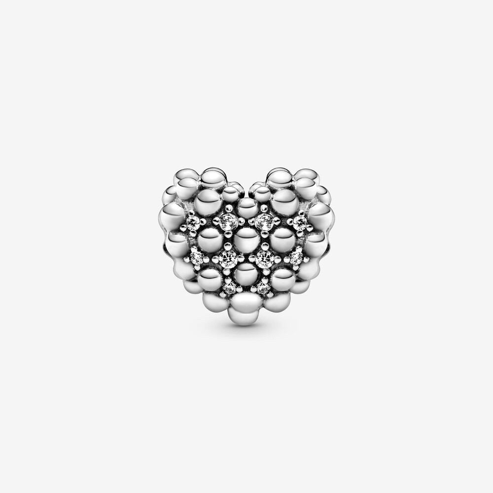 Charm Pandora a cuore scintillante decorato con sfere Purely Pandora - 798681C01 - Simmi gioiellerie -Charm