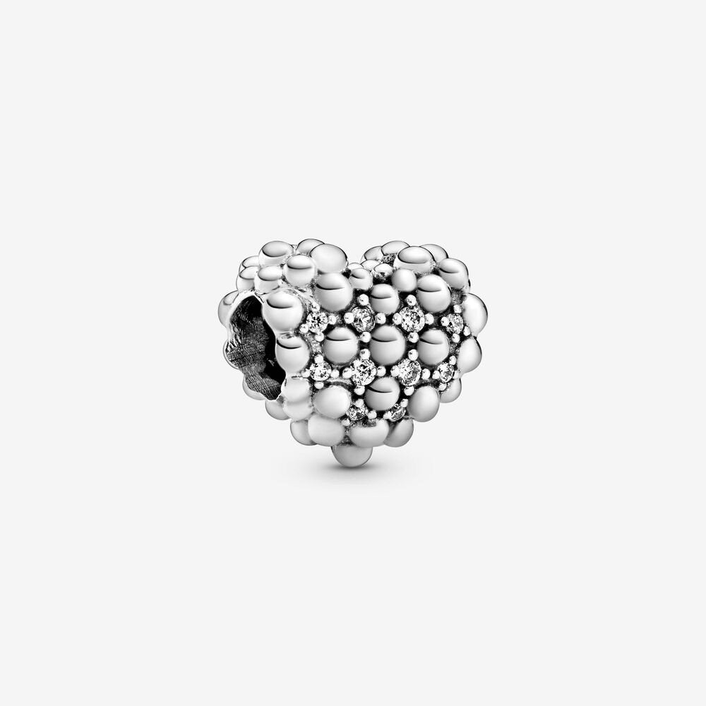 Charm Pandora a cuore scintillante decorato con sfere Purely Pandora - 798681C01 - Simmi gioiellerie -Charm