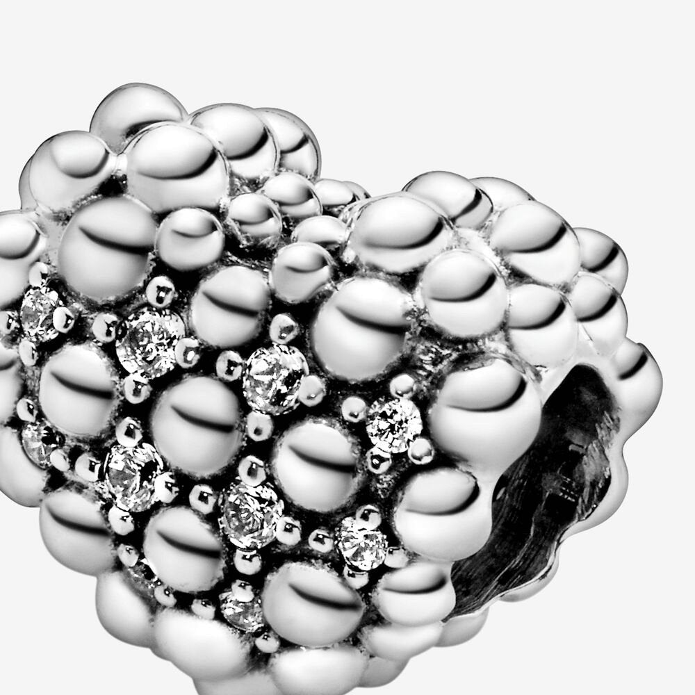 Charm Pandora a cuore scintillante decorato con sfere Purely Pandora - 798681C01 - Simmi gioiellerie -Charm