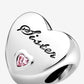 Charm Pandora a cuore Sorella - 791946PCZ - Simmi gioiellerie -Charm