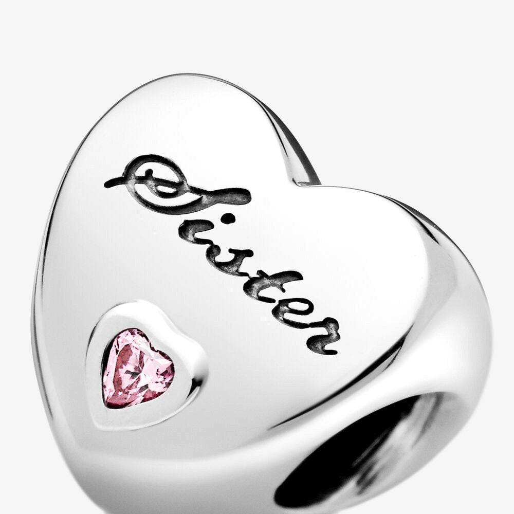 Charm Pandora a cuore Sorella - 791946PCZ - Simmi gioiellerie -Charm