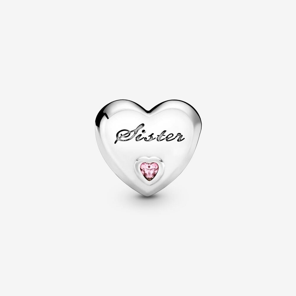 Charm Pandora a cuore Sorella - 791946PCZ - Simmi gioiellerie -Charm